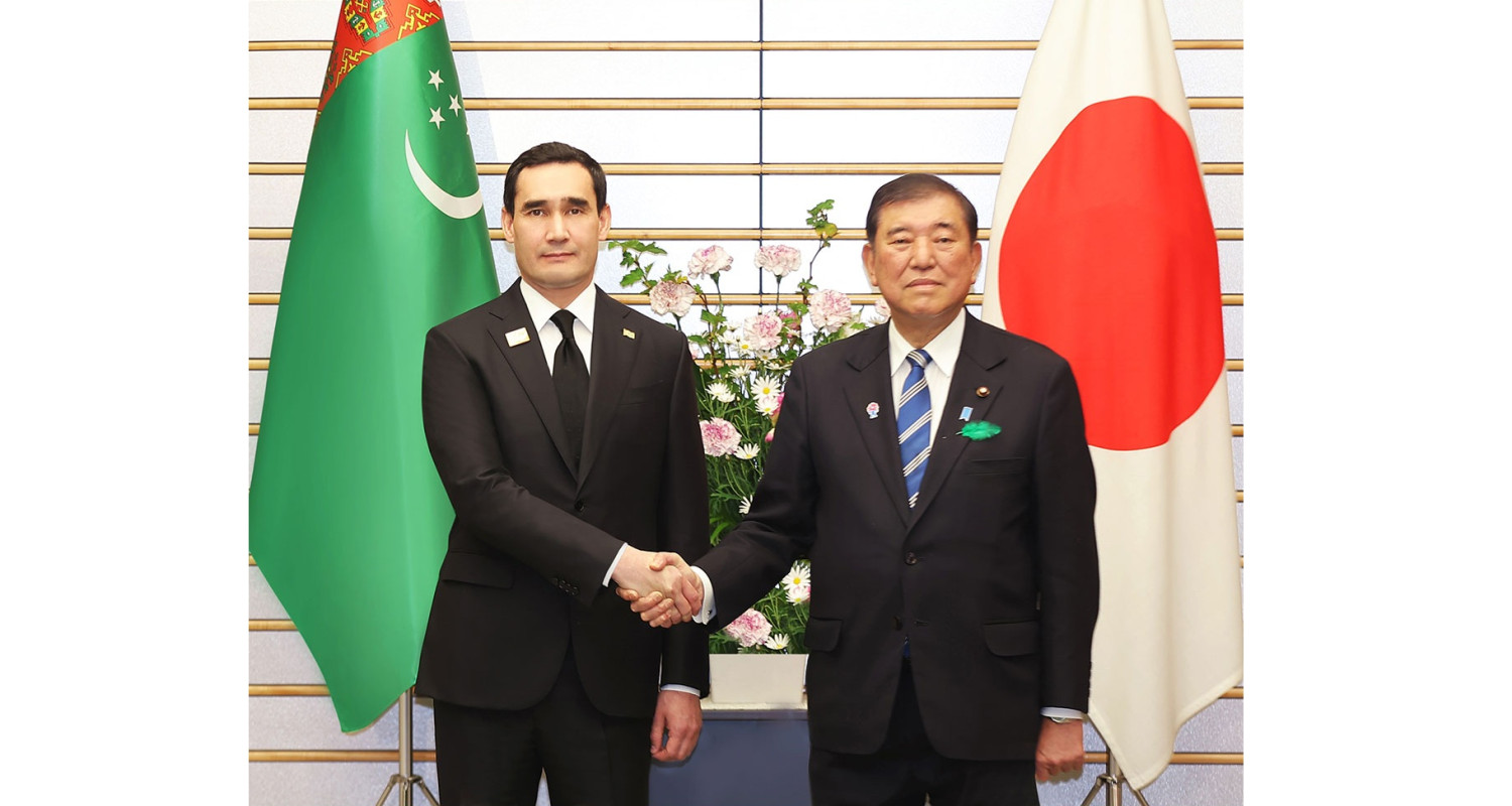 Turkmen Leader Arrives in Tokyo for Central Asia + Japan Summit